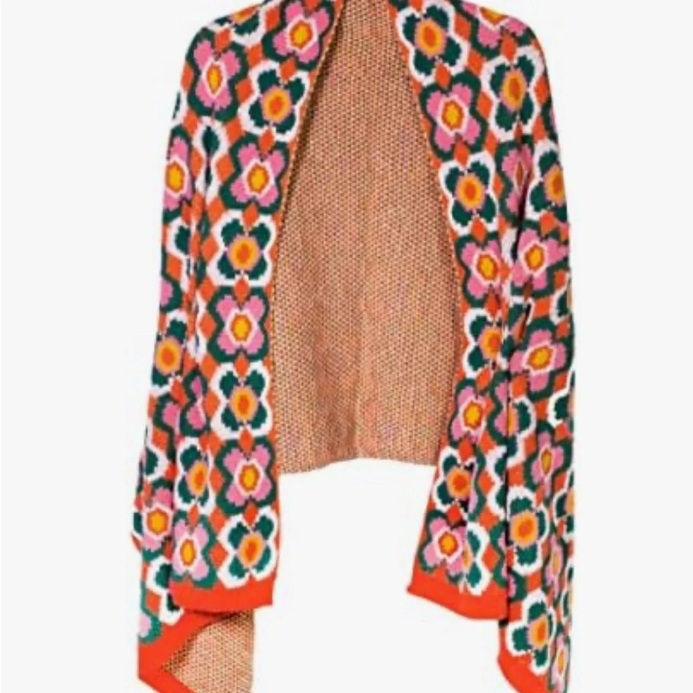 Ban.do Colorful Floral Knit Throw - Picture 1 of 5